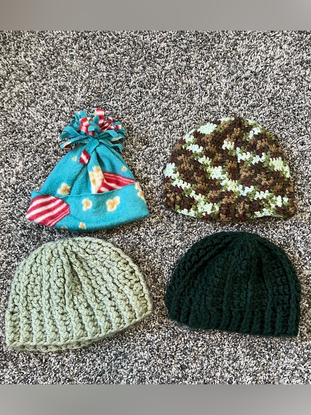 Baby Beanie Hat Set - Mint Green, Teal, Olive, Camouflage